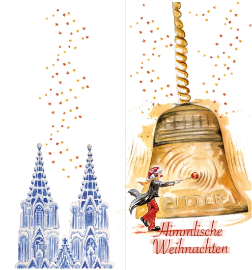 Grußkarte Decker Pitter (Kölner Dom)  "Himmlische Weihnachten"