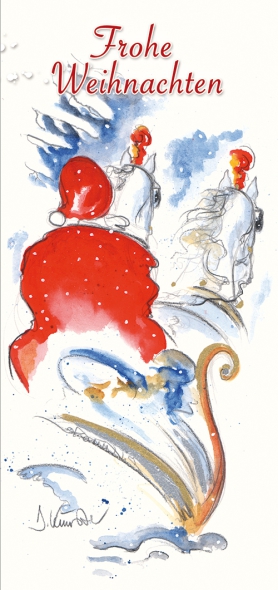 Greeting card sleigh ride